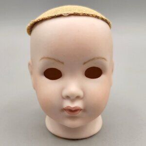 Vintage Porcelain Bisque Doll Head Reproduction Grace C Rockwell Doll Part